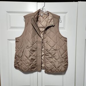 Maurices Quilted Beige Vest